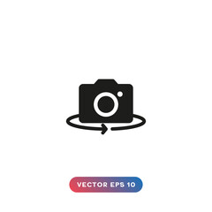 Front camera icon vector on white background