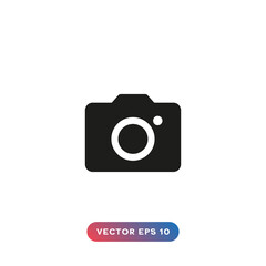 Camera icon on white background