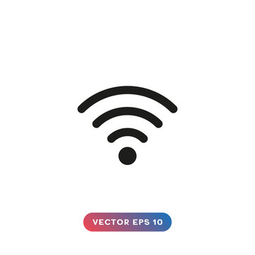Wifi icon on white background