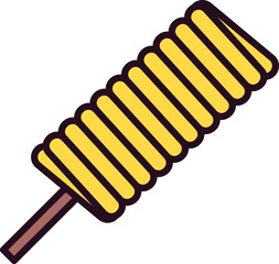 Popsicle Linear Filled Vector Icon Design