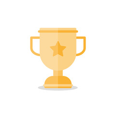 Trophy icon vector with white background