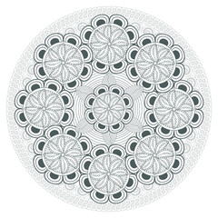 Decorative Doodle flowers in black and white for coloring book, cover or background. Hand drawn sketch for adult anti stress coloring page.-vector 