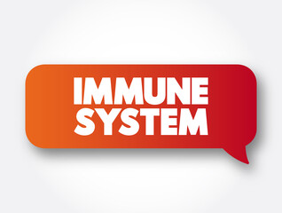 Immune System text message bubble, health concept background