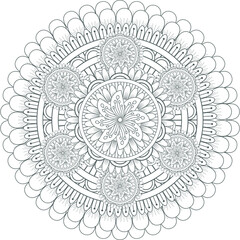Decorative Doodle flowers in black and white for coloring book, cover or background. Hand drawn sketch for adult anti stress coloring page.-vector 