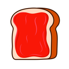 White bread illustration simple vector. sliced bakery brown isolated vector food