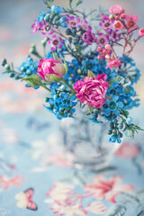 A beautiful bouquet of a spring flowers.Lovely bunch of flowers.  Soft focus. 
