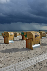 Unwetter - Schwarze Wolken am Ostseestrand Gr&ouml;mitz 