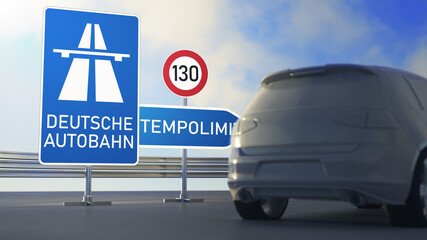 Speed limit on German freeway