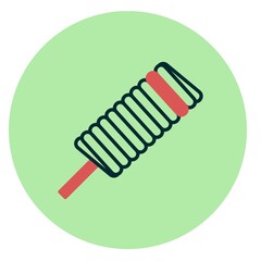 Popsicle Two Color Circle Vector Icon Design