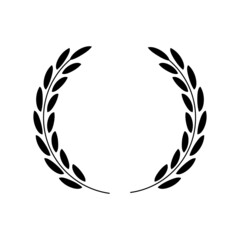 laurel wheat wreath logo icon. Simple illustration of laurel wheat wreath logo vector