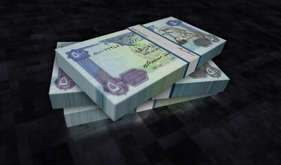 Arab Emirates Dirhams money banknotes pack illustration