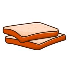 White bread illustration simple vector. sliced bakery brown isolated vector food