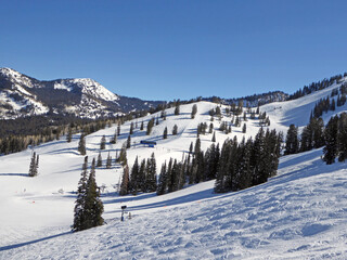 Fototapeta na wymiar Solitude Ski resort in Utah 
