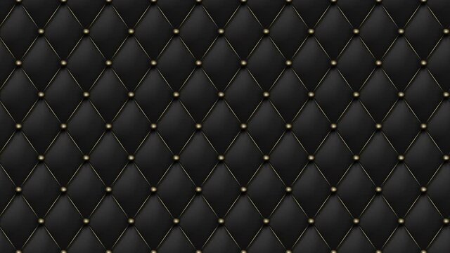 Endless infinite vip leather sofa texture motion graphic animation. Abstract cushion chair background.
