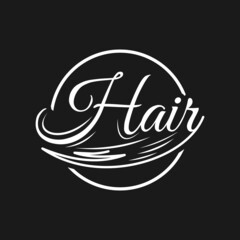 Hair Stylish Typography Logo Design