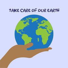 world vector for earth care campaign, the vector can be used for web, news, health news, and more