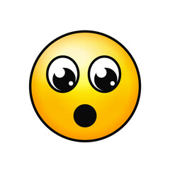Emoji emoticon amazed and stunned