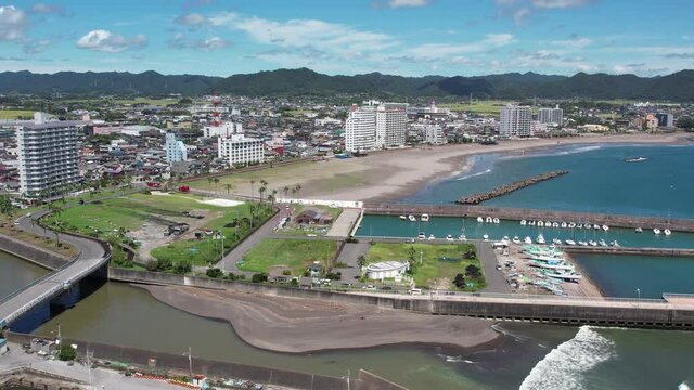 千葉県　前原海水浴場　ドローン空撮
