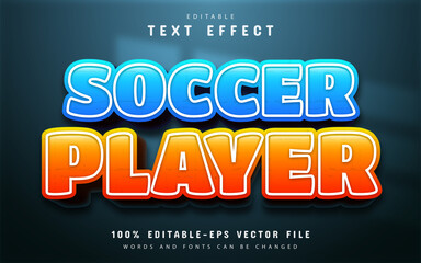 Soccer player text effect editable