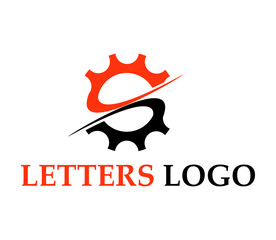 modern gear shape letter logo