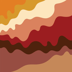 Obraz premium Retro wave, vintage poster, vector trendy illustration. Hippie background, 1960s, 1970s, abstract pattern