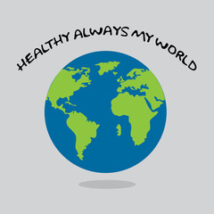 world vector for earth care campaign, the vector can be used for web, news, health news, and more