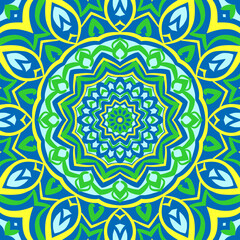 abstract mandala background psychedelic style round trippy vector design