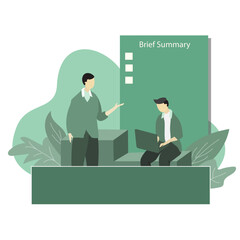 2 officers discuss and using laptop