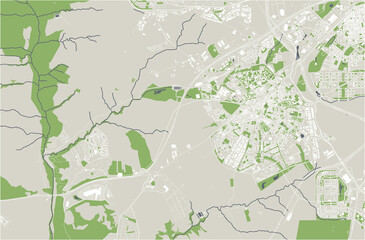 map of the city of Mostoles, Spain