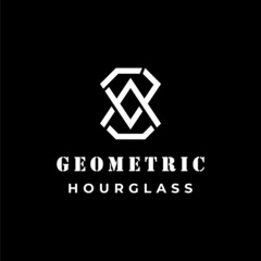 Modern and geometric logo about hourglass.
EPS 10, Vector.