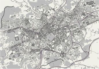 Fototapeta na wymiar map of the city of Oviedo, Spain