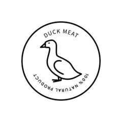 Duck Line Icon In Simple Style. Duck Meat. Vector sign in a simple style isolated on a white background.