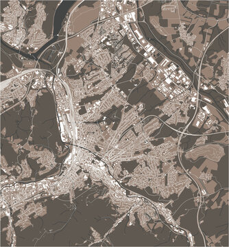 map of the city of Hagen, Germany