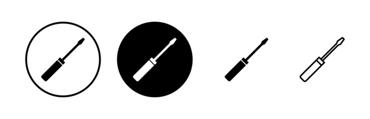 Screwdriver icons set. Screwdriver vector icon
