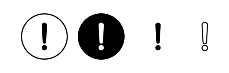 Exclamation danger sign vector icon set. attention sign icon. Hazard warning attention sign. icon alert. Risk
