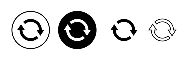 Refresh icons set. Reload icon vector. Update icon. convert icon