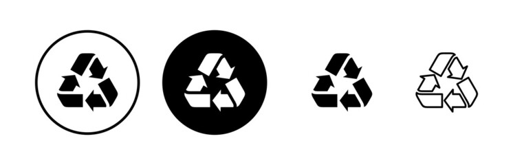 Recycle icons set vector. Recycle and some packaging sign. environment icon