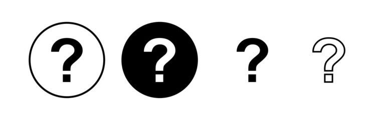 Question Icons set. Question mark sign. help icon. Faq