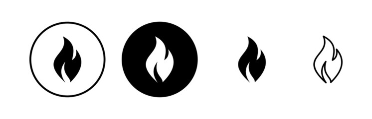 Fire icons set . Fire flame icon template.