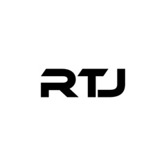 RTJ letter logo design with white background in illustrator, vector logo modern alphabet font overlap style. calligraphy designs for logo, Poster, Invitation, etc.