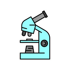 Microscope icon. isolated on white background. Flat design