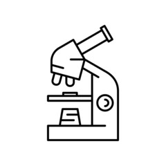 Microscope icon. isolated on white background. Flat design