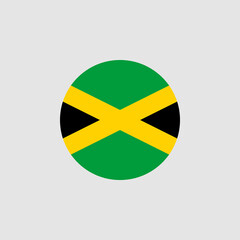 PrintNational Jamaica flag, official colors and proportion correctly. Vector illustration. EPS10.