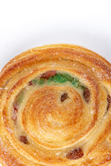 Puff pastry conch with fruits