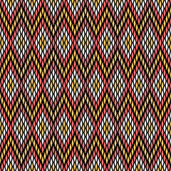 Traditional textile pattern, ethnic pattern on black background, ikat pattern 