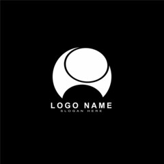 Creative white logo design with black background for business and brand.