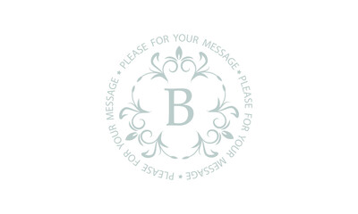 Elegant monogram design with letter B. Branded logo of restaurant, hotel, company, business.