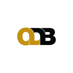 ODB letter monogram logo design vector