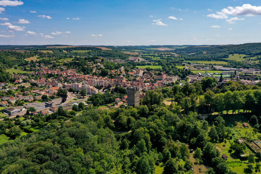 aerial view on the castle of buffon