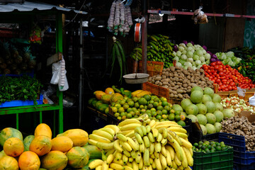 Traditional street fruit stall in Panama